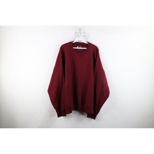 Vintage 90s Starter Mens 2XL XXL Faded Heavyweight Crewneck Sweatshirt Burgundy